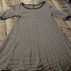 Black and White Striped Dress